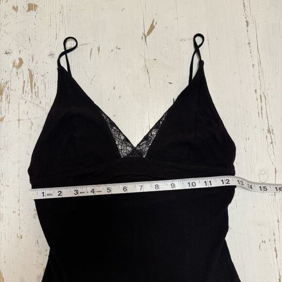 Free People Cami Bodysuit Small Black Bohemian Festival Vibe - Picture 9 of 14